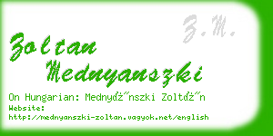 zoltan mednyanszki business card